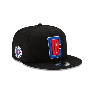 Black Los Angeles Clippers Hat - New Era NBA Statement Edition 9FIFTY Snapback Caps USA5740318
